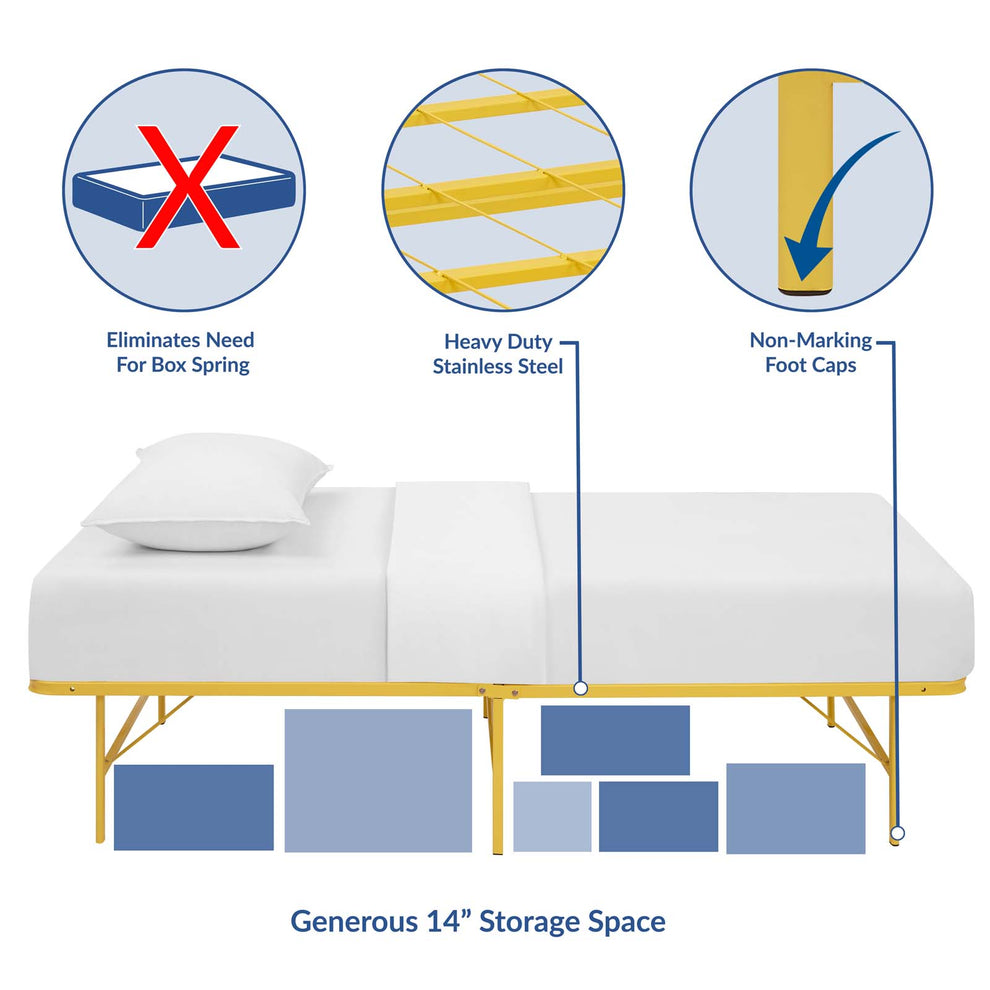 Modway Horizon Twin Stainless Steel Bed Frame - MOD-5427 | Beds | Modishstore - 25