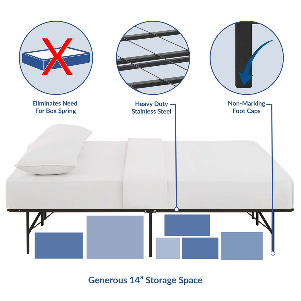 Horizon Full Stainless Steel Bed Frame By Modway - MOD-5428 | Beds | Modishstore - 18