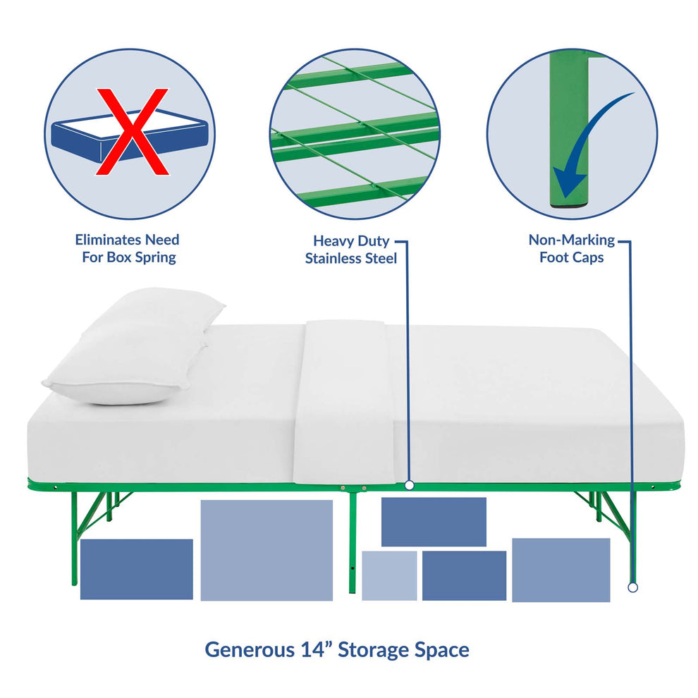 Horizon Full Stainless Steel Bed Frame By Modway - MOD-5428 | Beds | Modishstore - 4