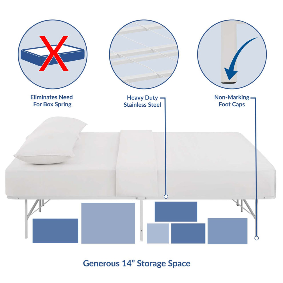 Horizon Full Stainless Steel Bed Frame By Modway - MOD-5428 | Beds | Modishstore - 12