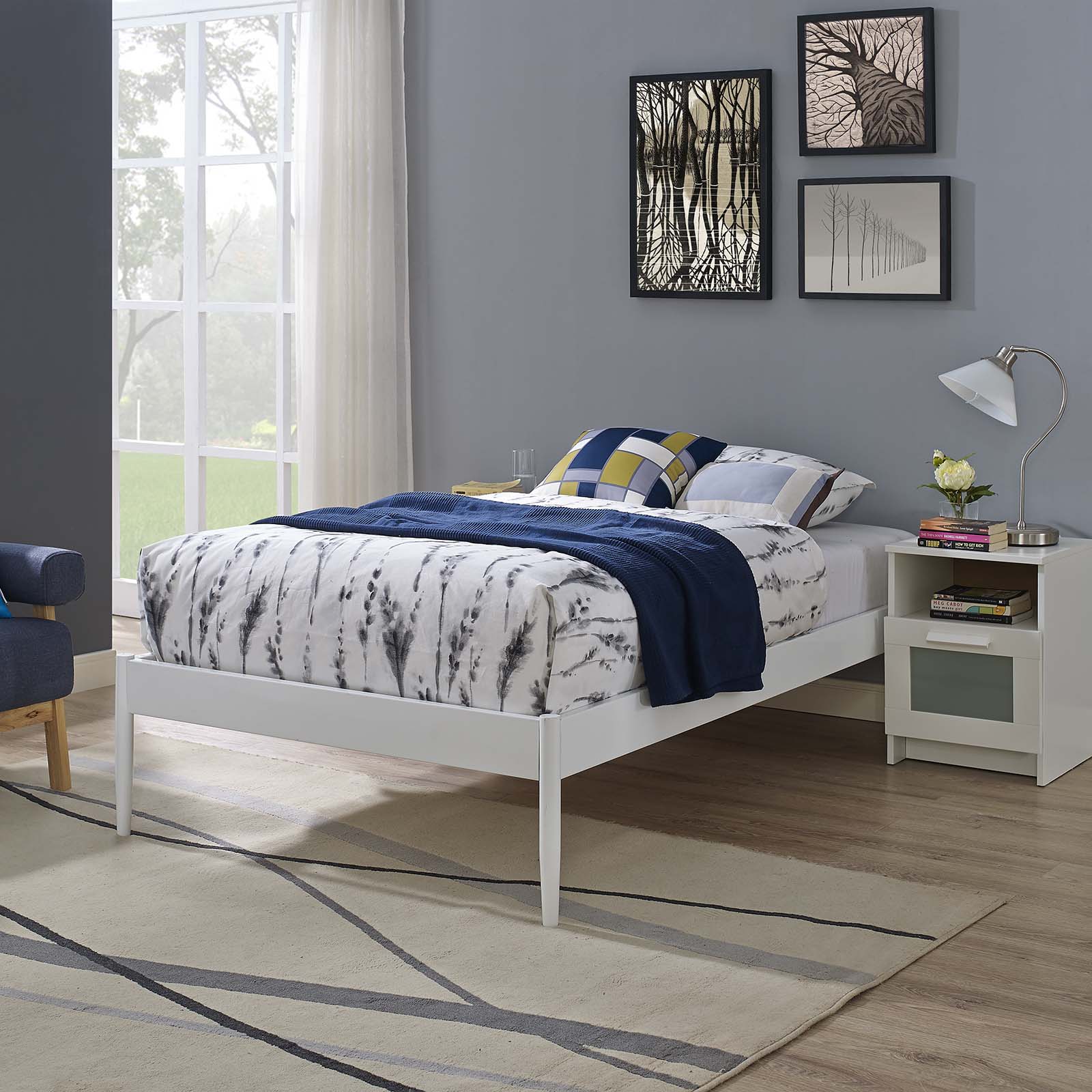 Modway Elsie Twin Bed Frame - White | Beds | Modishstore