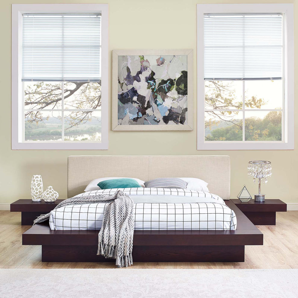 Freja 3 Piece Queen Fabric Bedroom Set By Modway - MOD-5492 | Bedroom Sets | Modishstore - 1