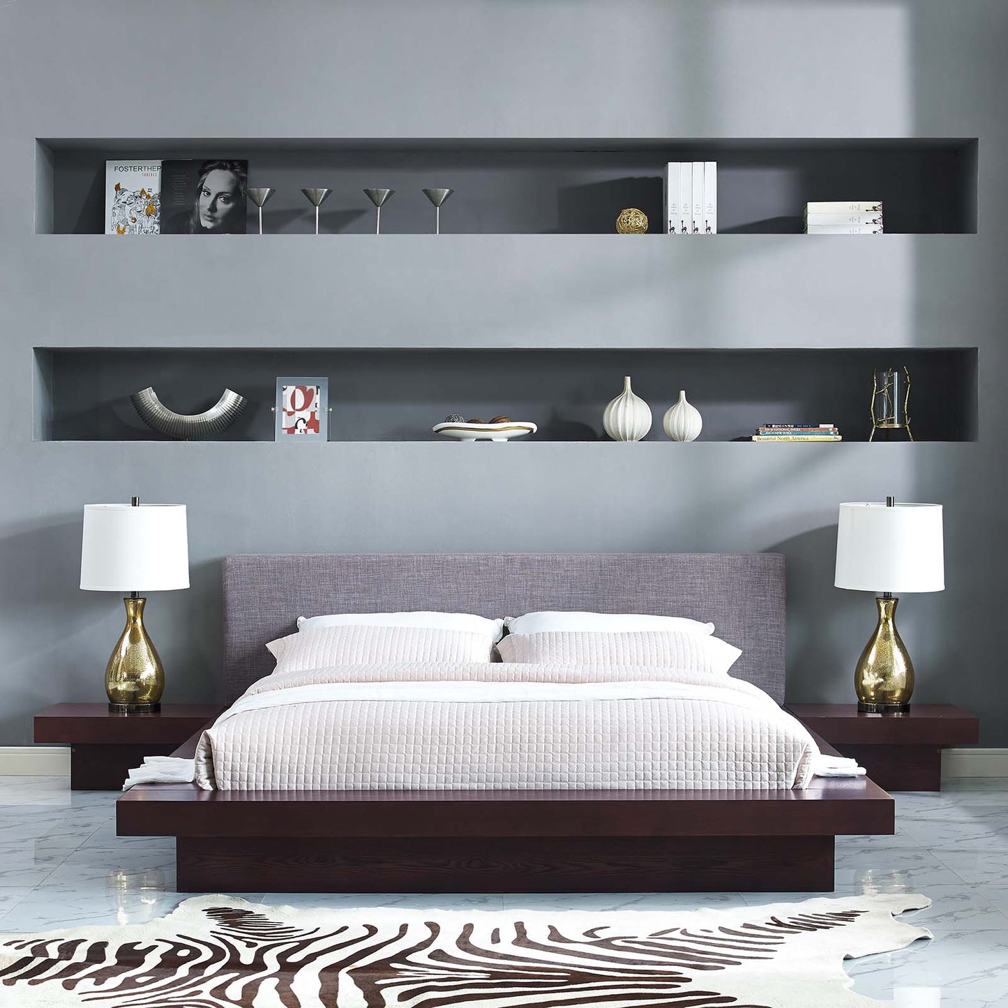 Freja 3 Piece Queen Fabric Bedroom Set By Modway - MOD-5492 | Bedroom Sets | Modishstore - 9