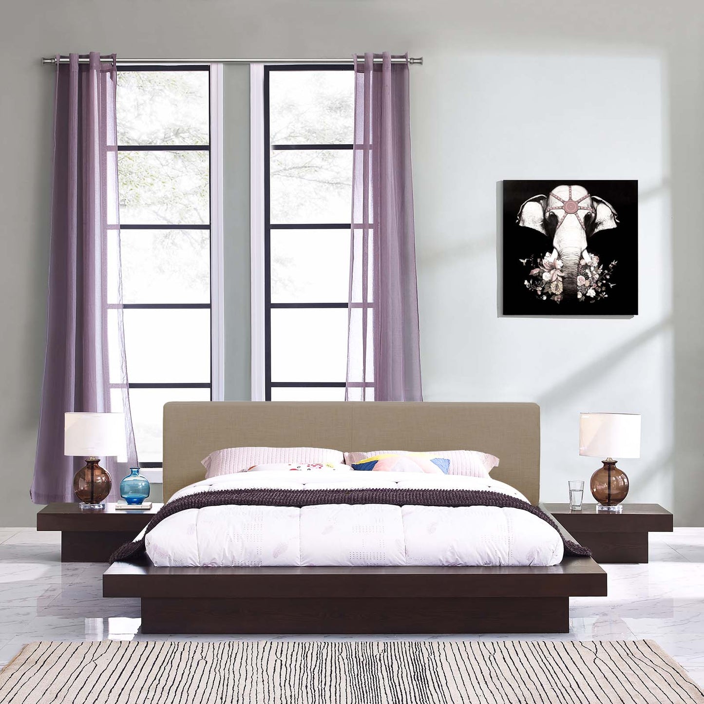 Freja 3 Piece Queen Fabric Bedroom Set By Modway - MOD-5492 | Bedroom Sets | Modishstore - 13