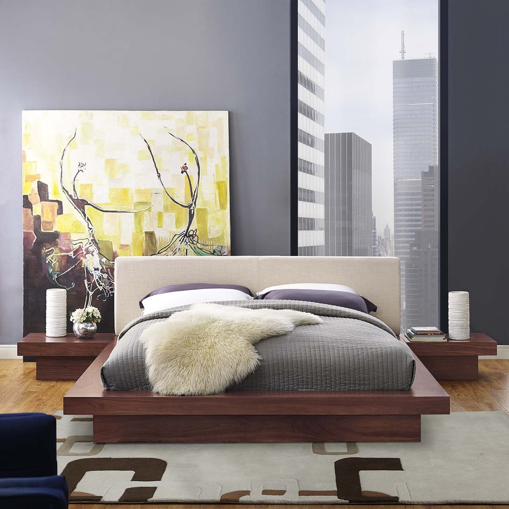 Freja 3 Piece Queen Fabric Bedroom Set By Modway - MOD-5492 | Bedroom Sets | Modishstore - 1