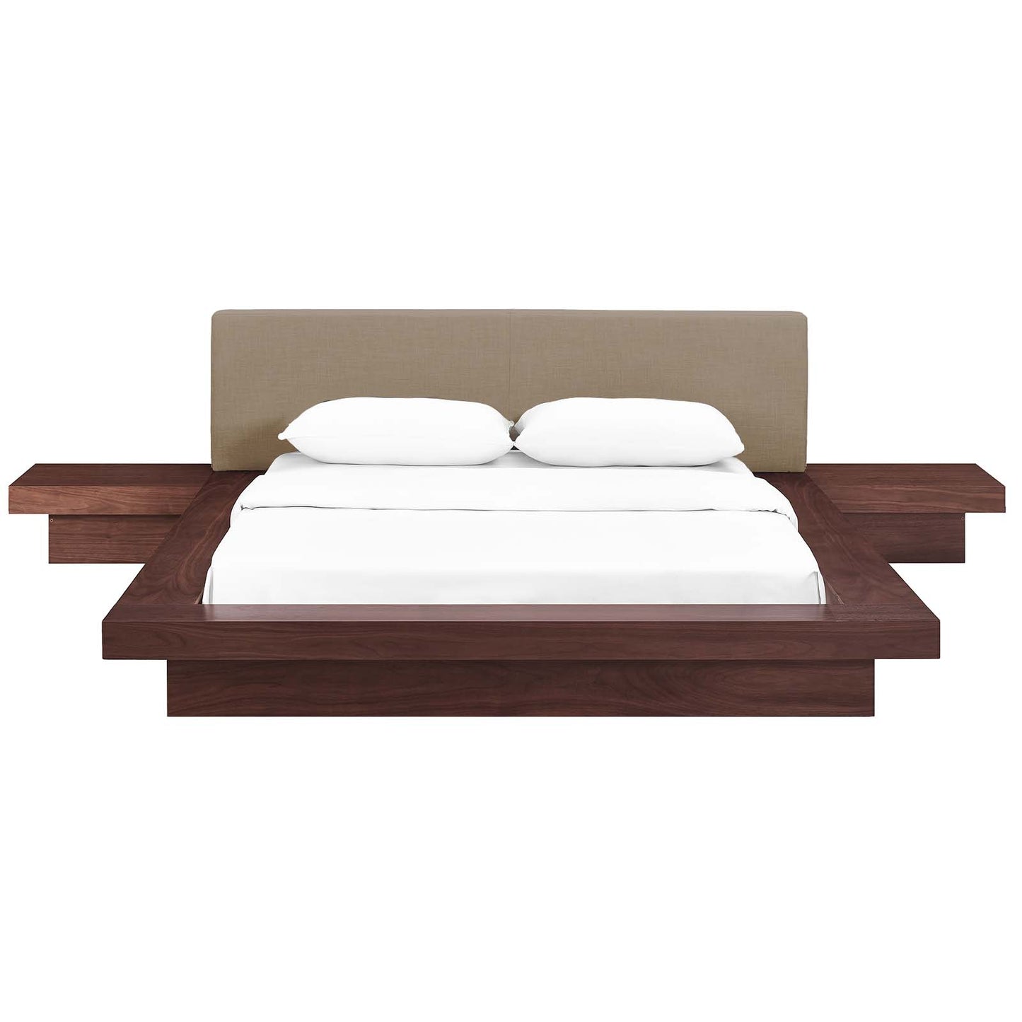 Freja 3 Piece Queen Fabric Bedroom Set By Modway - MOD-5492-WAL-BEI-SET | Bedroom Sets | Modishstore - 14