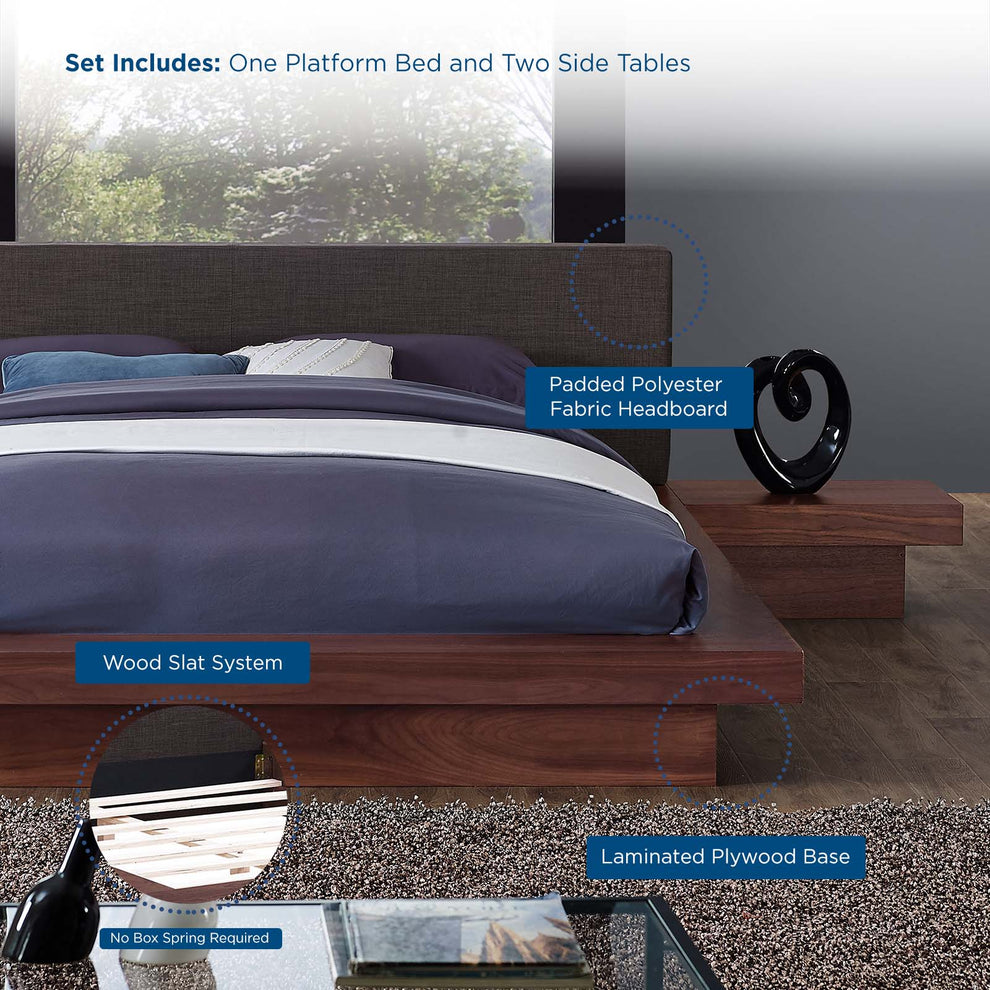 Freja 3 Piece Queen Fabric Bedroom Set By Modway - MOD-5492 | Bedroom Sets | Modishstore - 12