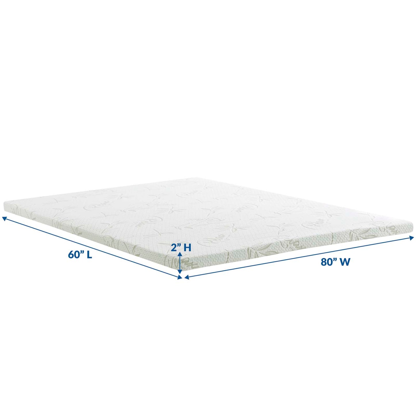 Relax Queen 2" Gel Memory Foam Mattress Topper By Modway - MOD-5573 | Mattresses | Modishstore - 4