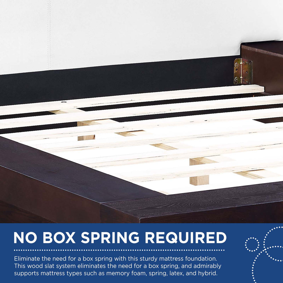 Modway Freja Queen Vinyl Platform Bed - MOD-5722 | Beds | Modishstore - 3