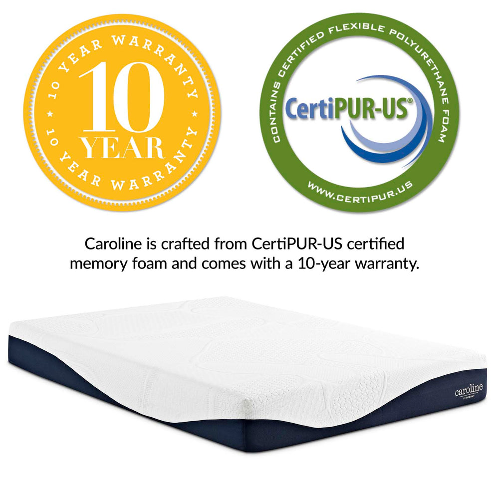 Modway Caroline 10" Full Memory Foam Mattress - White - MOD-5738 | Mattresses | Modishstore - 7