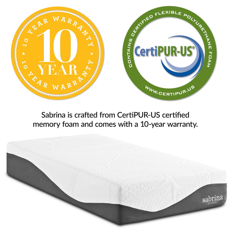 Modway Sabrina 12" Twin Memory Foam Mattress - White - MOD-5741 | Mattresses | Modishstore - 7