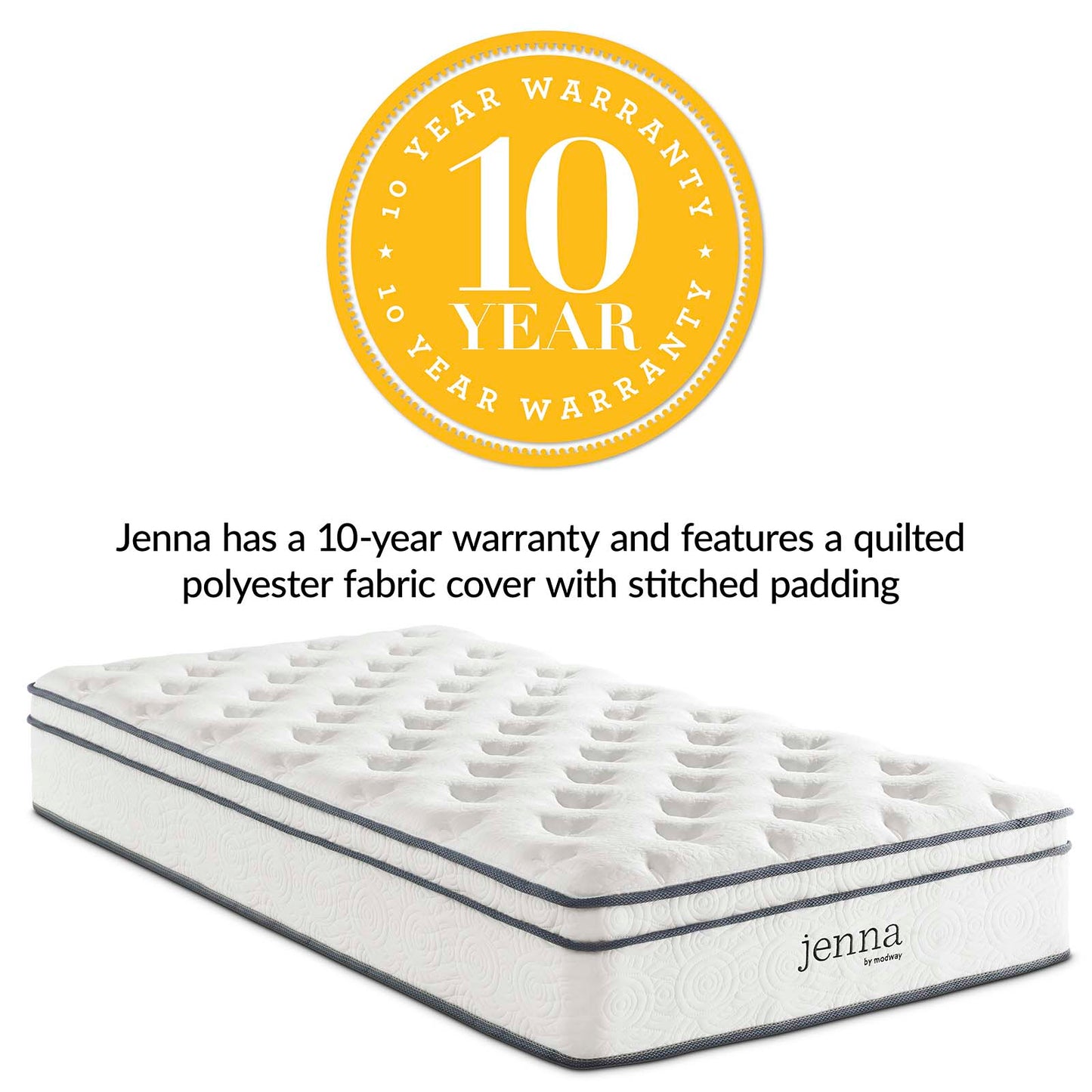 Modway Jenna 10" Twin Innerspring Mattress - MOD-5768 | Mattresses | Modishstore - 7