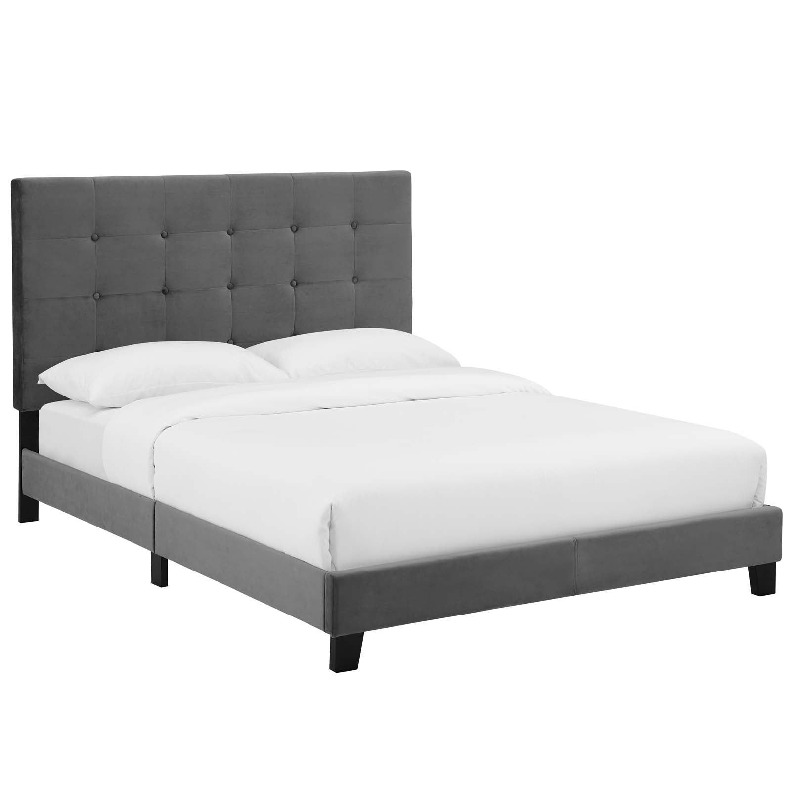 Modway Melanie Twin Tufted Button Upholstered Performance Velvet Platform Bed - MOD-5805 | Beds | Modishstore - 4