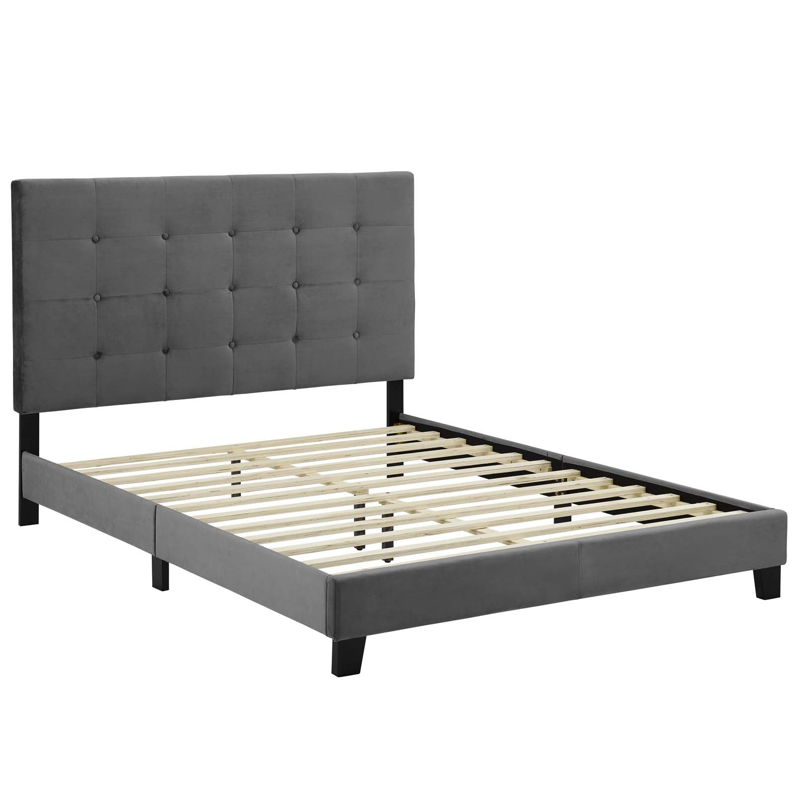 Modway Melanie Twin Tufted Button Upholstered Performance Velvet Platform Bed - MOD-5805 | Beds | Modishstore - 3