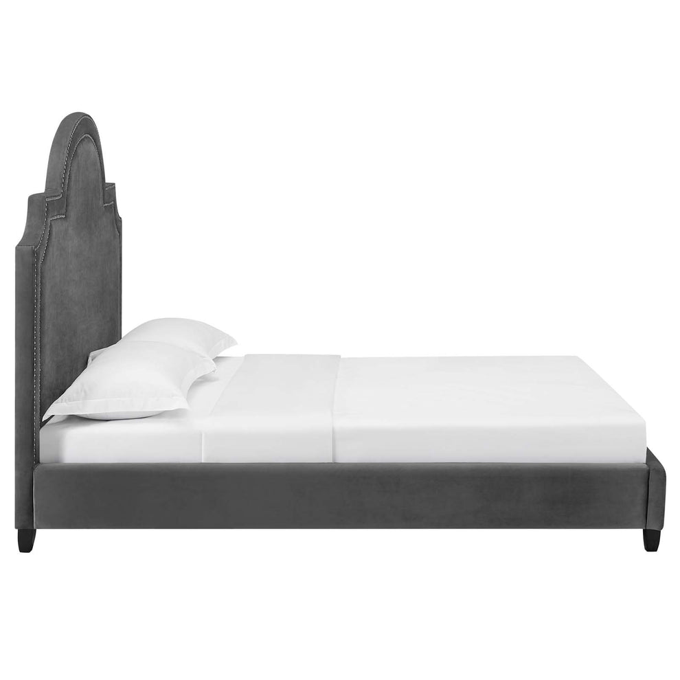 Modway Primrose Queen Performance Velvet Platform Bed - MOD-5812 | Beds | Modishstore - 14
