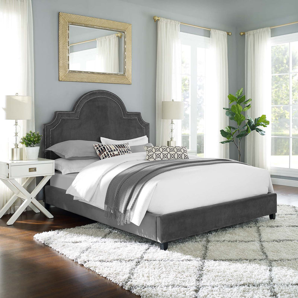 Modway Primrose Queen Performance Velvet Platform Bed - MOD-5812 | Beds | Modishstore - 11