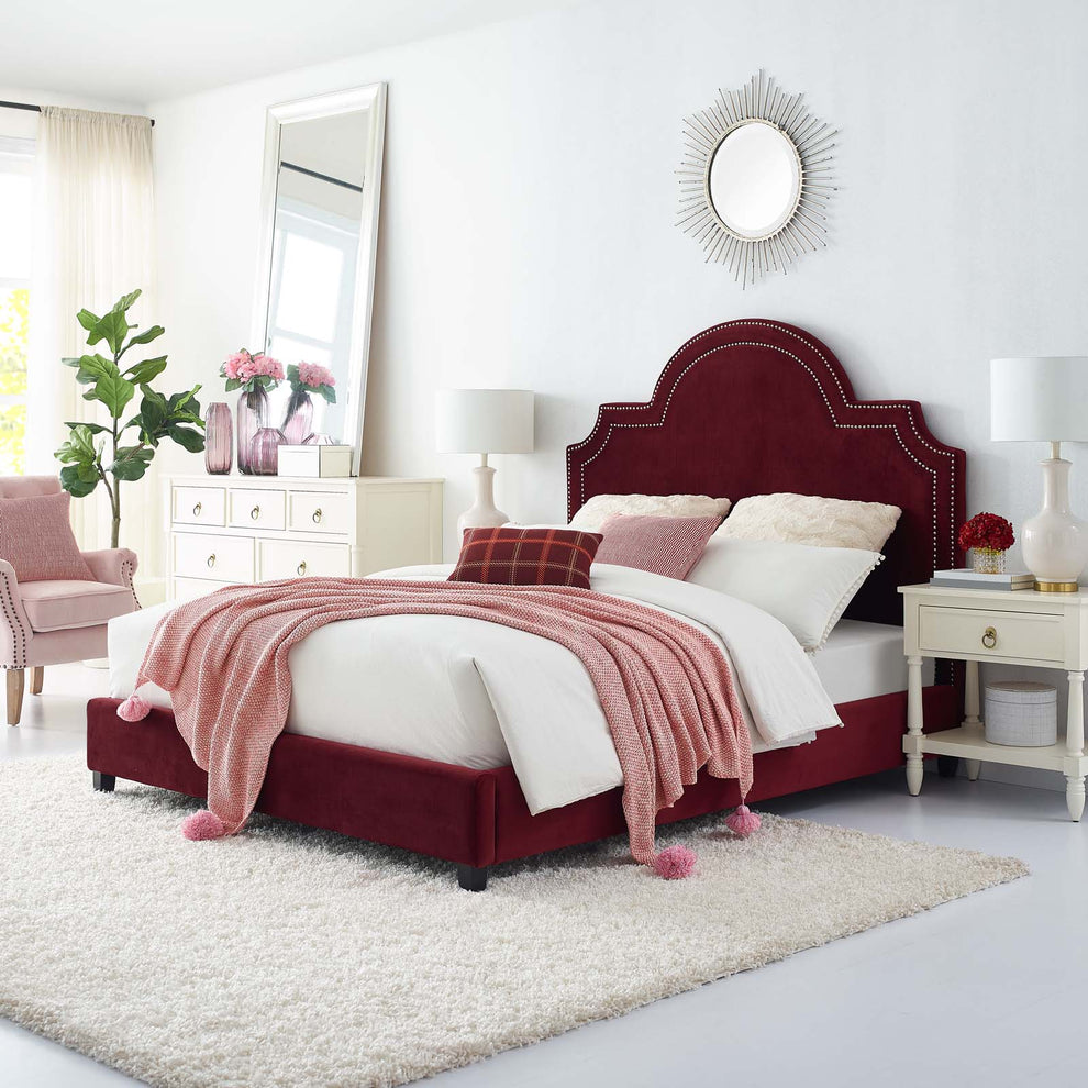 Modway Primrose Queen Performance Velvet Platform Bed - MOD-5812 | Beds | Modishstore - 16