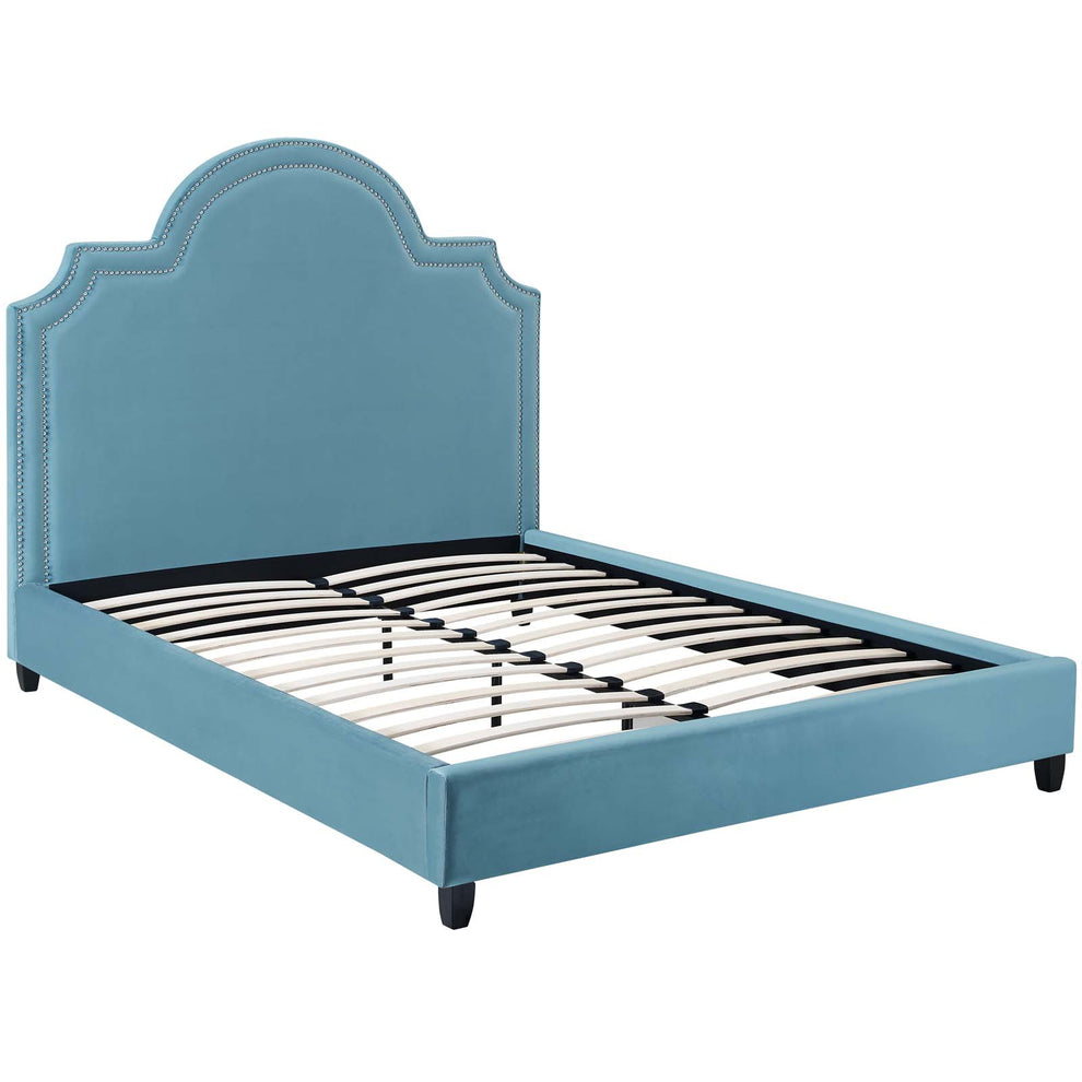 Modway Primrose Queen Performance Velvet Platform Bed - MOD-5812 | Beds | Modishstore - 10