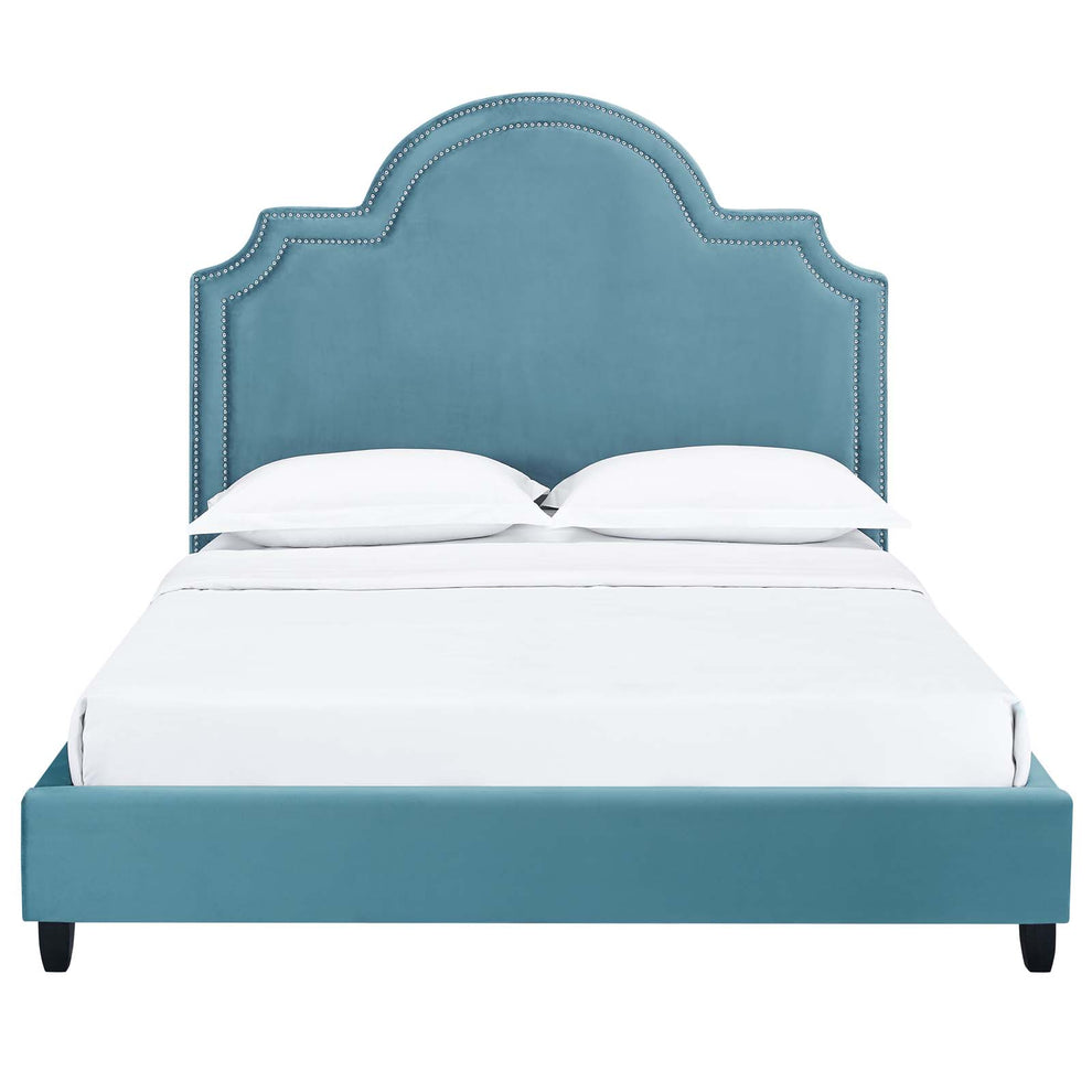 Modway Primrose Queen Performance Velvet Platform Bed - MOD-5812 | Beds | Modishstore - 9
