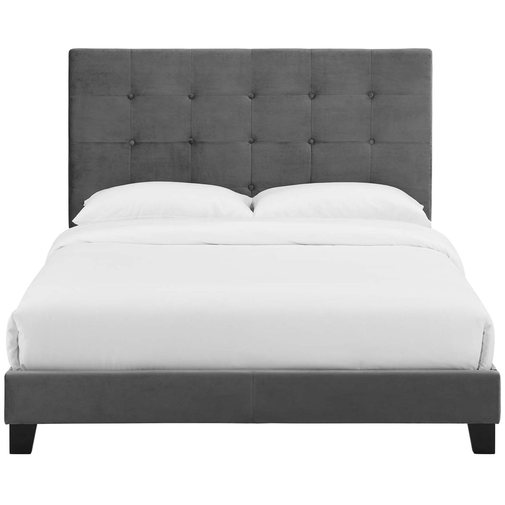 Modway Melanie Queen Tufted Button Upholstered Performance Velvet Platform Bed - MOD-5822 | Beds | Modishstore - 5