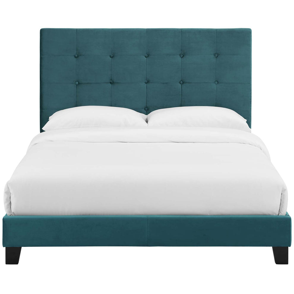Modway Melanie Queen Tufted Button Upholstered Performance Velvet Platform Bed - MOD-5822 | Beds | Modishstore - 7