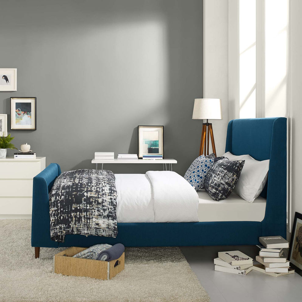 Modway Aubree Queen Upholstered Fabric Sleigh Platform Bed - MOD-5824 | Beds | Modishstore - 1