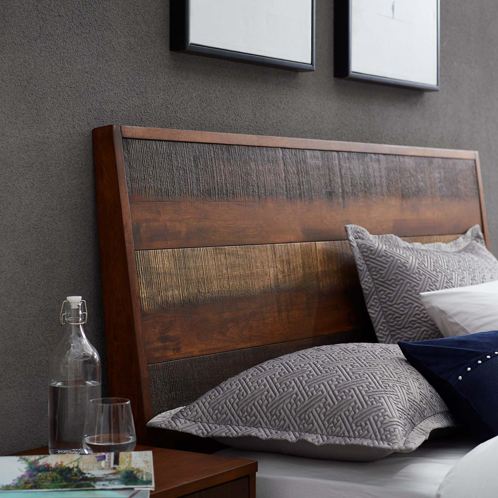 Modway Arwen Queen Rustic Wood Bed | Beds | Modishstore-3