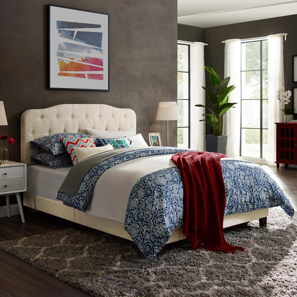 Modway Amelia Queen Upholstered Fabric Bed - MOD-5840 | Beds | Modishstore - 1