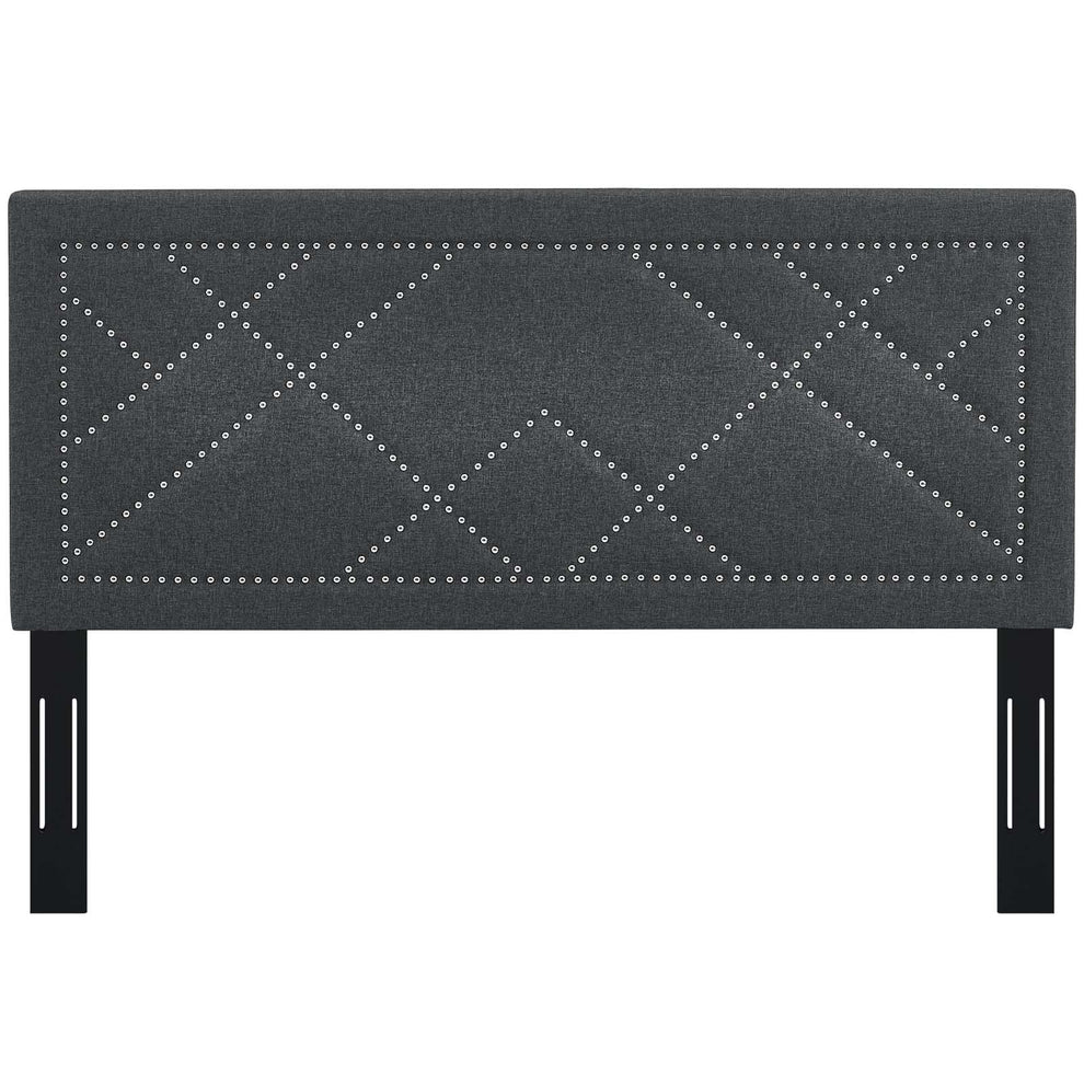Modway Reese Nailhead Full / Queen Upholstered Linen Fabric Headboard - MOD-5844 | Headboards | Modishstore - 7