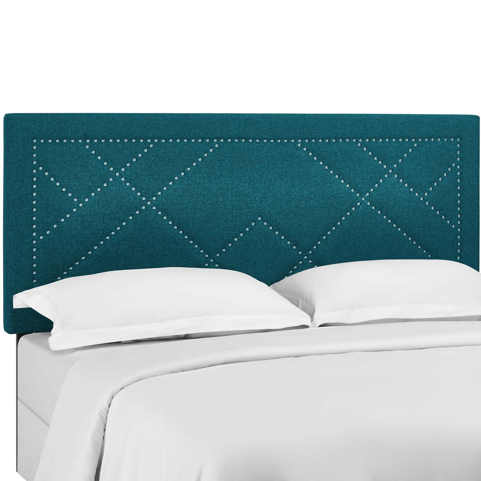 Modway Reese Nailhead Full / Queen Upholstered Linen Fabric Headboard - MOD-5844 | Headboards | Modishstore - 10