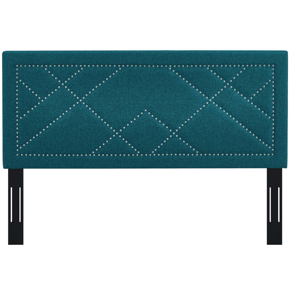 Modway Reese Nailhead Full / Queen Upholstered Linen Fabric Headboard - MOD-5844 | Headboards | Modishstore - 12