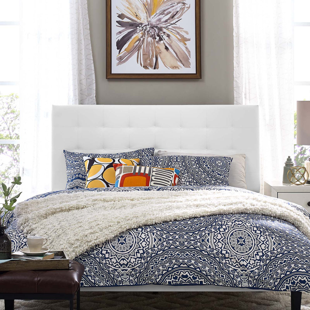 Modway Paisley Tufted Full / Queen Upholstered Faux Leather Headboard - MOD-5854 | Headboards | Modishstore - 5