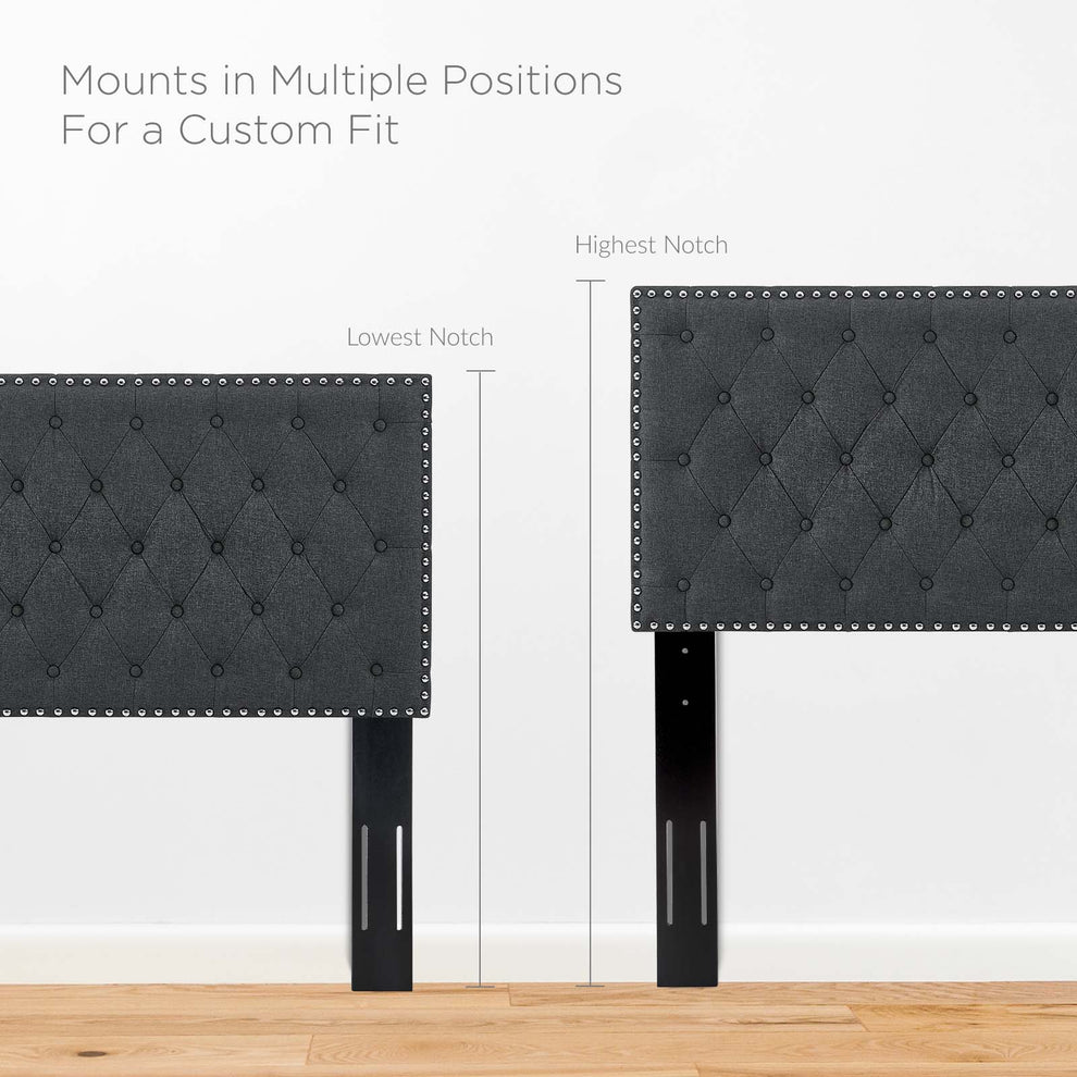 Helena Tufted Full / Queen Upholstered Linen Fabric Headboard By Modway - MOD-5860 | Headboards | Modishstore - 6