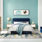 Modway Amira King Upholstered Velvet Bed | Beds | Modishstore-10