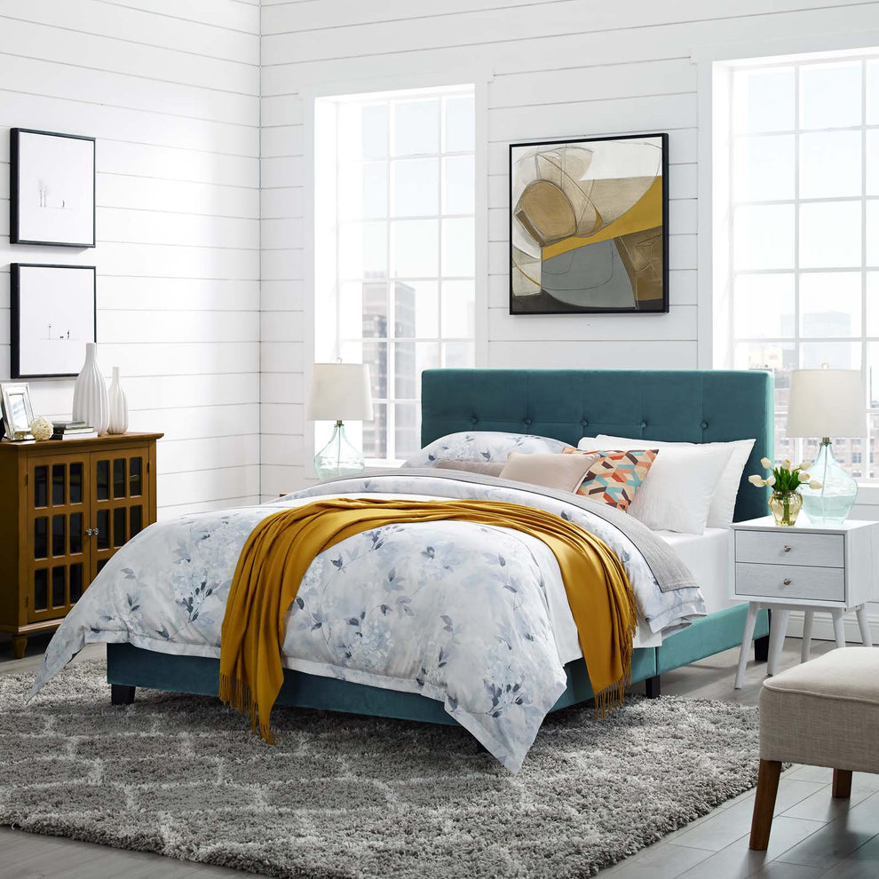 Modway Amira King Upholstered Velvet Bed - MOD-5871 | Beds | Modishstore - 10