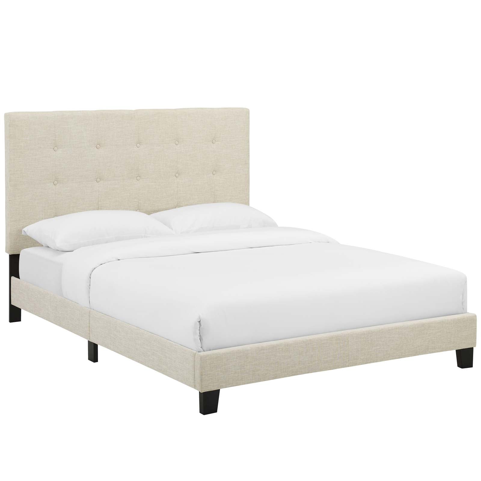 Modway Melanie Twin Tufted Button Upholstered Fabric Platform Bed - MOD-5877 | Beds | Modishstore - 3