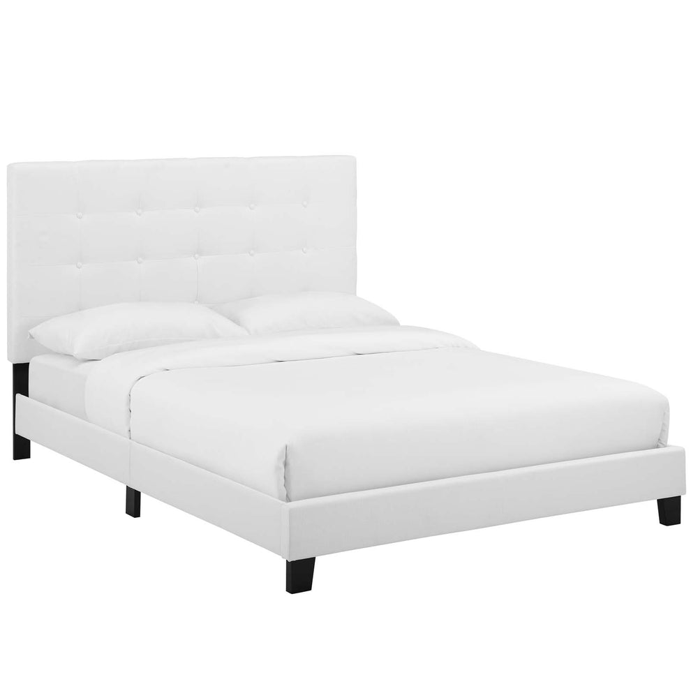 Modway Melanie Twin Tufted Button Upholstered Fabric Platform Bed - MOD-5877 | Beds | Modishstore - 6