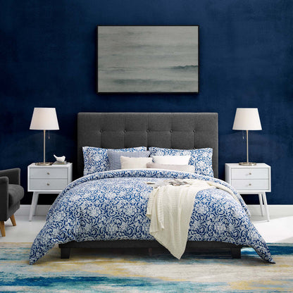Modway Melanie Queen Tufted Button Upholstered Fabric Platform Bed - MOD-5879 | Beds | Modishstore - 14