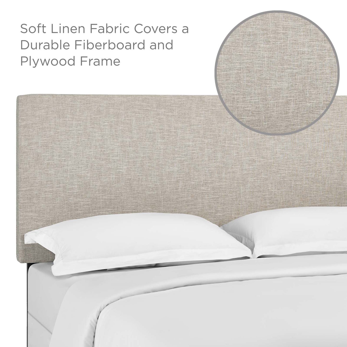 Taylor King and California King Upholstered Linen Fabric Headboard By Modway - MOD-5883 | Headboards | Modishstore - 7
