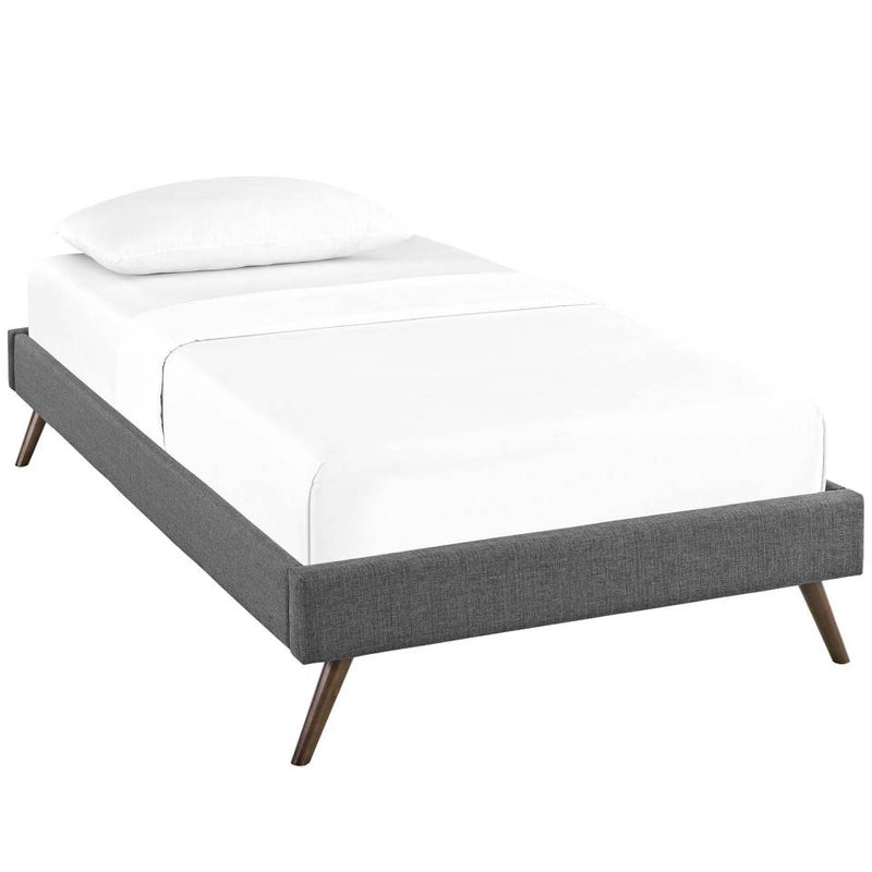 Modway Loryn Twin Fabric Bed Frame with Round Splayed Legs - MOD-5887 | Beds | Modishstore - 6