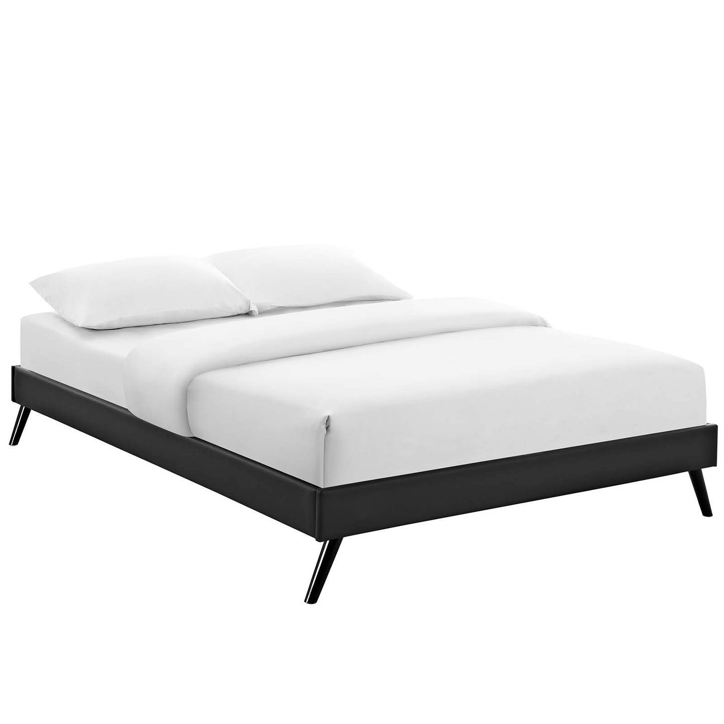 Modway Loryn Queen Vinyl Bed Frame with Round Splayed Legs | Beds | Modishstore-9