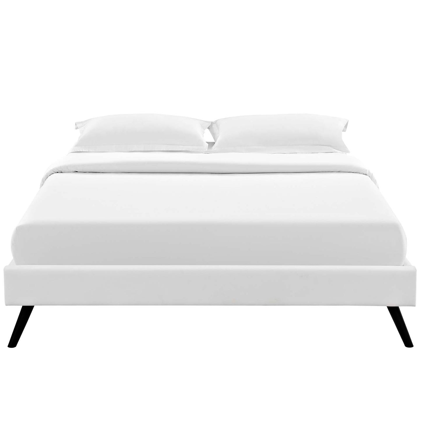 Loryn King Vinyl Bed Frame With Round Splayed Legs By Modway - MOD-5892 | Beds | Modishstore - 5