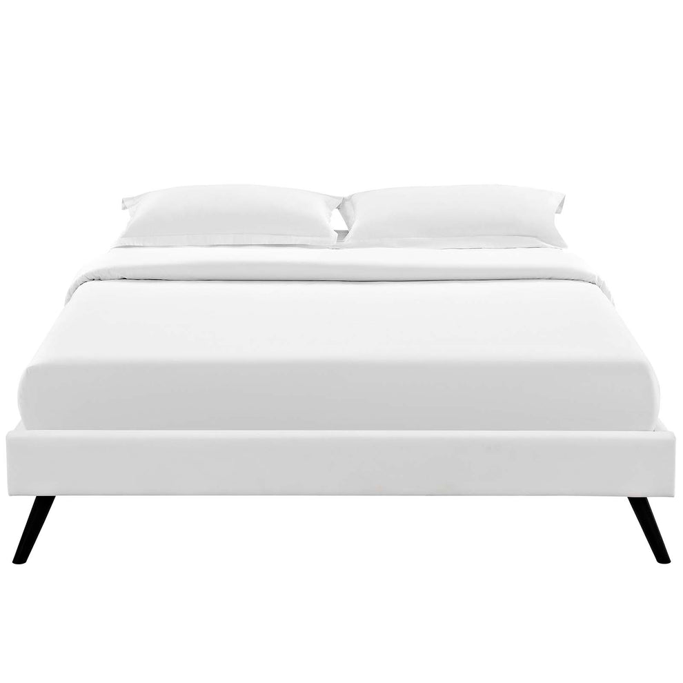 Loryn King Vinyl Bed Frame With Round Splayed Legs By Modway - MOD-5892 | Beds | Modishstore - 5