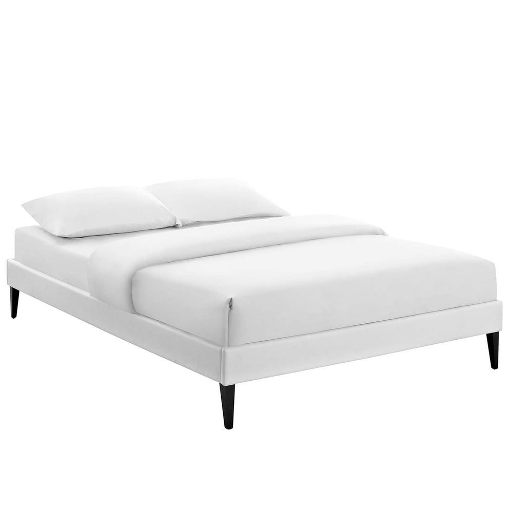 Modway Tessie Queen Vinyl Bed Frame with Squared Tapered Legs - MOD-5898 | Beds | Modishstore - 3