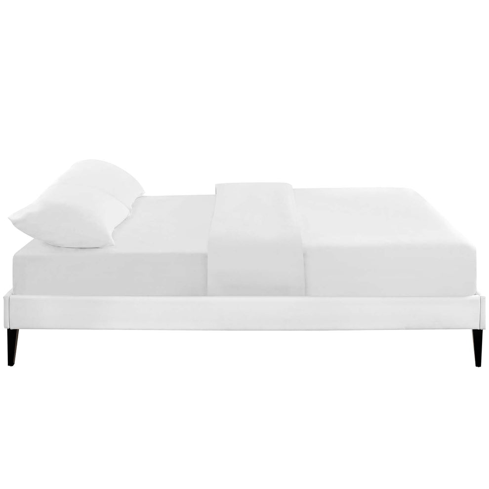 Modway Tessie Queen Vinyl Bed Frame with Squared Tapered Legs - MOD-5898 | Beds | Modishstore - 5