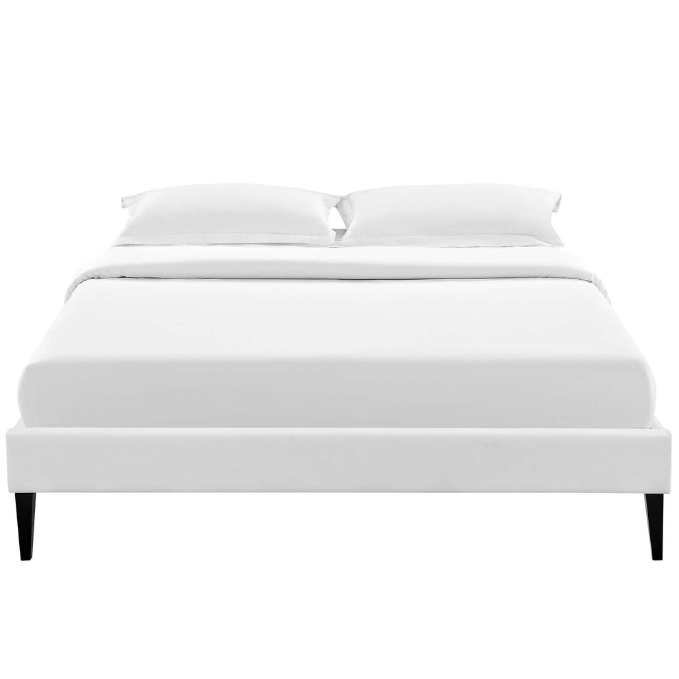 Modway Tessie Queen Vinyl Bed Frame with Squared Tapered Legs - MOD-5898 | Beds | Modishstore - 4