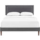 Virginia Queen Fabric Platform Bed with Squared Tapered Legs By Modway - MOD-5923 | Beds | Modishstore - 5