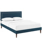Virginia King Fabric Platform Bed with Squared Tapered Legs By Modway - MOD-5925 | Beds | Modishstore - 2