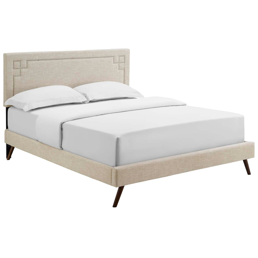Ruthie Full Fabric Platform Bed with Round Splayed Legs By Modway - MOD-5929 | Beds | Modishstore - 2