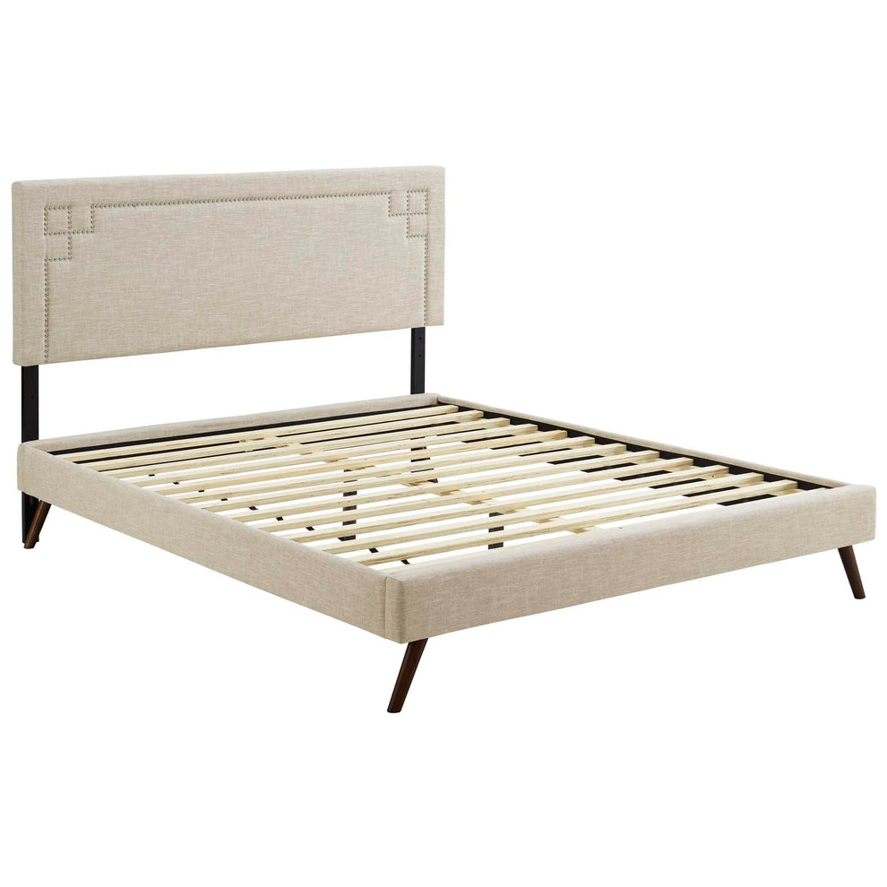 Ruthie Full Fabric Platform Bed with Round Splayed Legs By Modway - MOD-5929 | Beds | Modishstore - 3